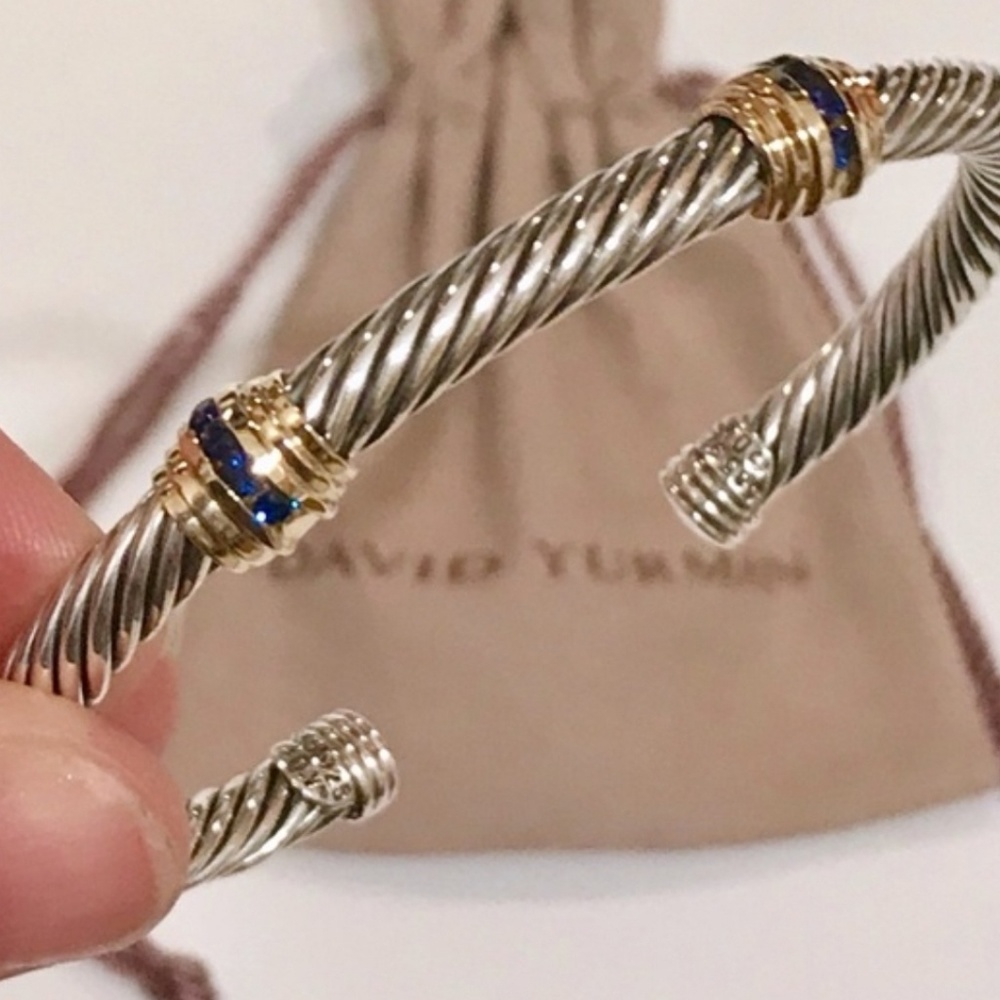 ❤Vintage David Yurman Sterling ❤ 14k & Sapphire